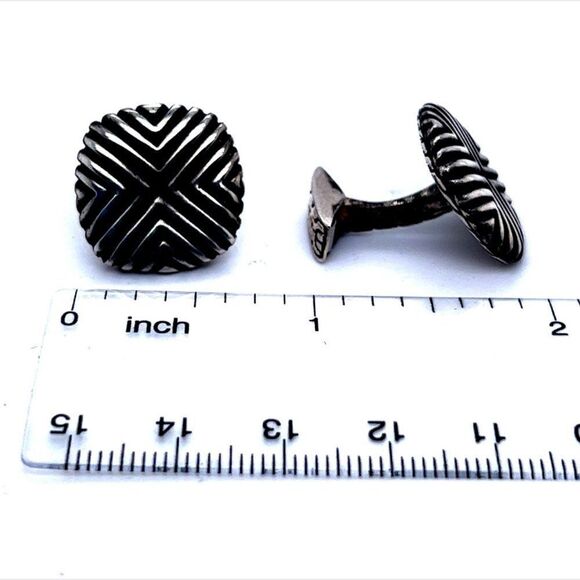 John Hardy Estate Cufflinks Sterling Silver JH23 - Picture 4 of 9